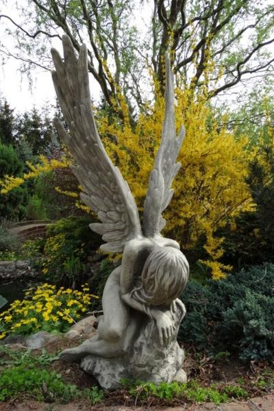 Statue ENGEL SERAFINA Antikstein